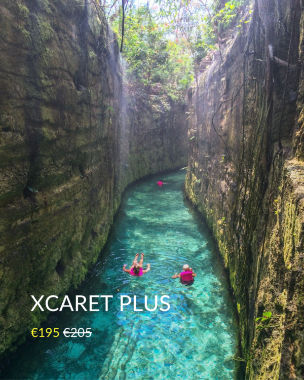 Xcaret Plus em Xcaret com acesso completo, rios subterrâneos, atividades culturais e experiência premium no Caribe.