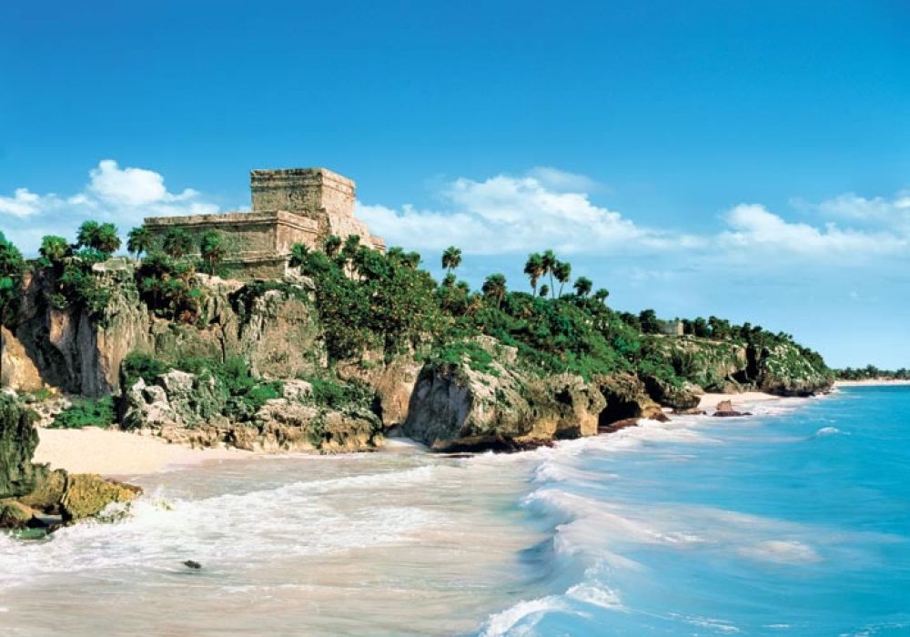 Ruínas de Tulum durante excursão